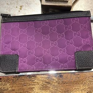 Gucci Guccissima nylon pouch, makeup bag